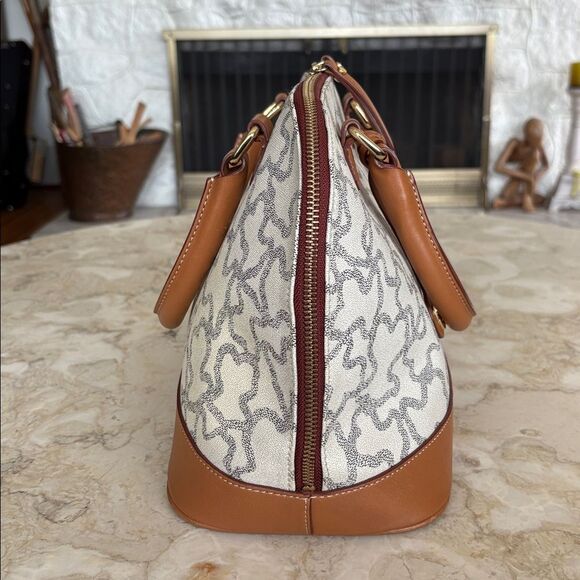 TOUS Kaos Waterproof Monogram Canvas & Leather Alma Style Dual Handle Bag - Picture 7 of 14